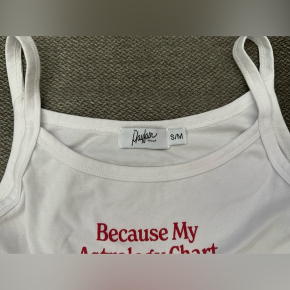 White Camisole with Red Text - Picture 3 of 4